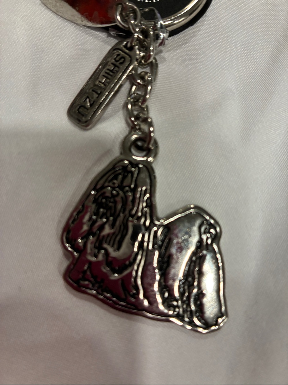 SHIH TZU Silver Shih Tzu Pet Keychain